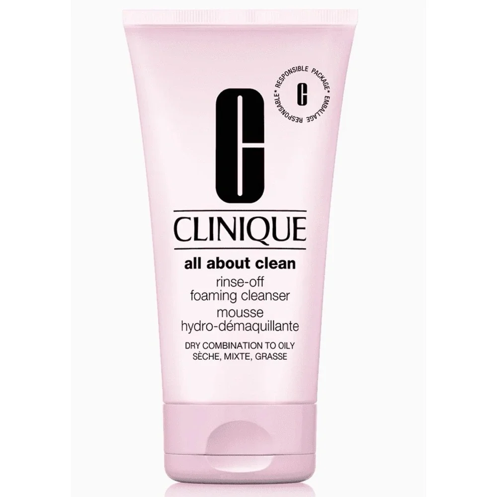 Clinique All About‎ Clean Rinse-Off Foaming Face Cleanser 5oz/150ml Full Size